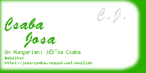csaba josa business card